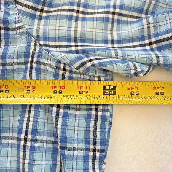 Vintage Rustler Wrangler Mens XL Blue Plaid Pearl Snap Shirt Southwestern Cowboy - Picture 6 of 6